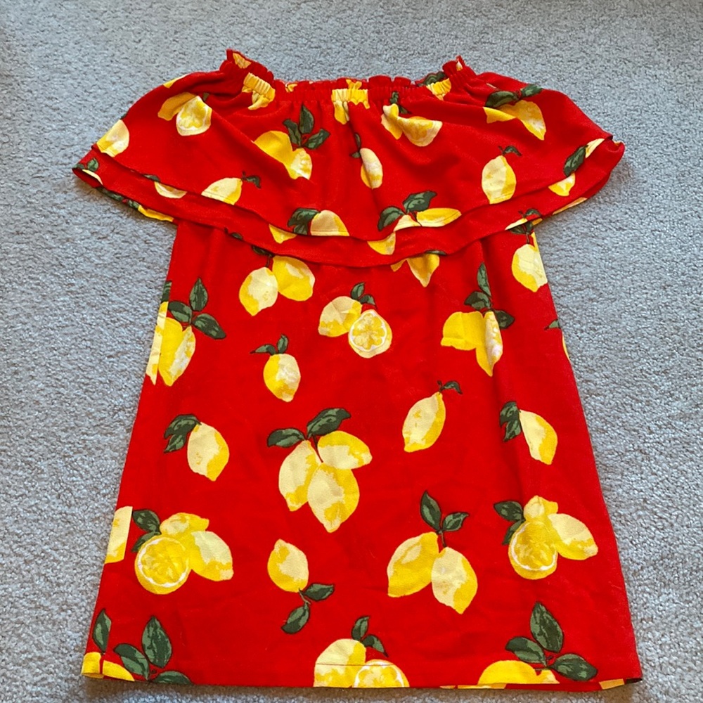 🍋 lemon off the shoulder dress!!